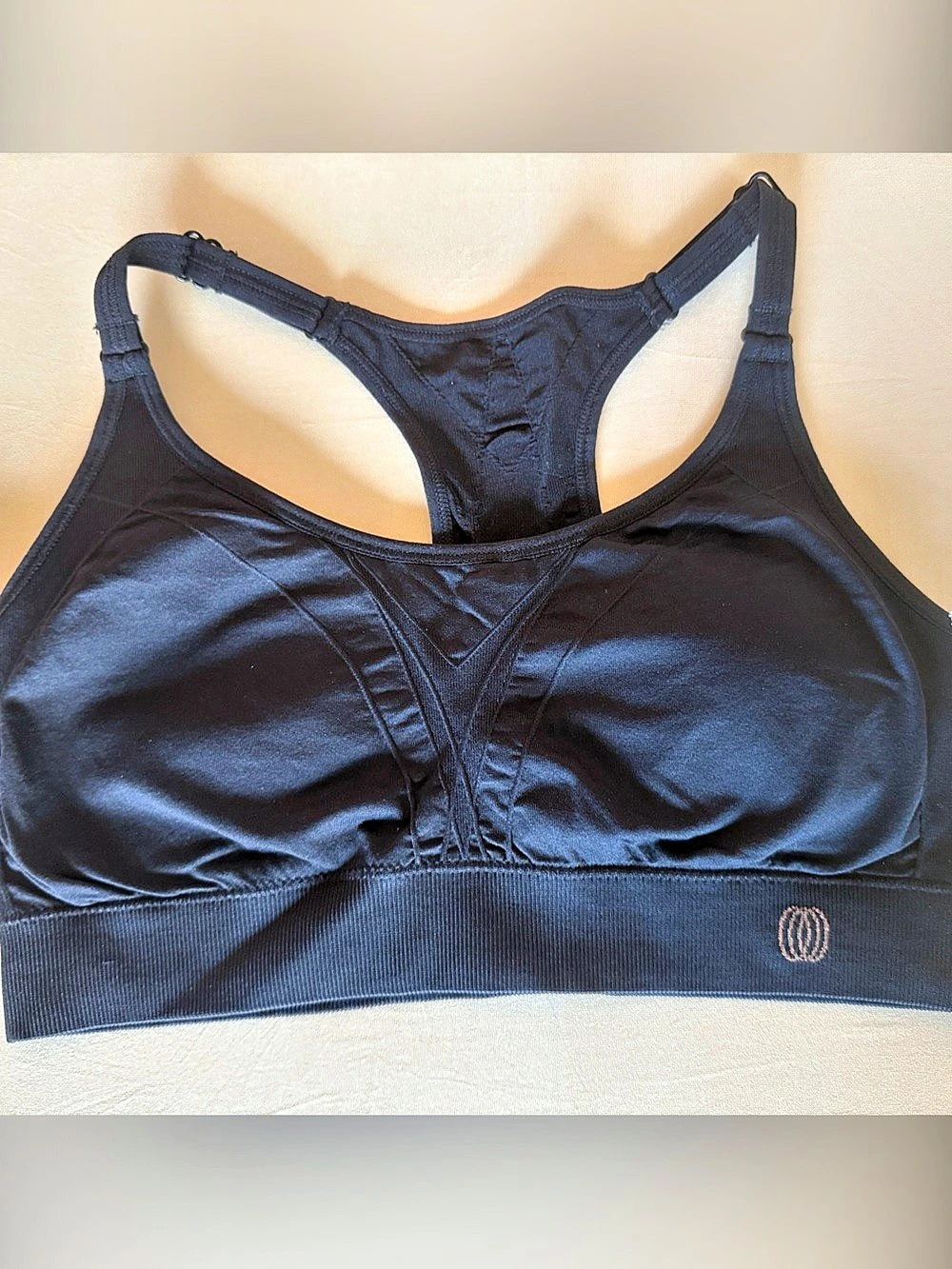 Balance Collection Juliet Black Sports Bra Size Large NWT